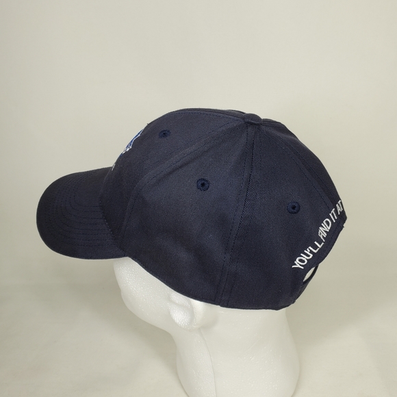 Car Quest Auto Parts Logo Hat Blue Strapback Canvas Trucker Cap Curve Bill NWOT - Picture 5 of 12